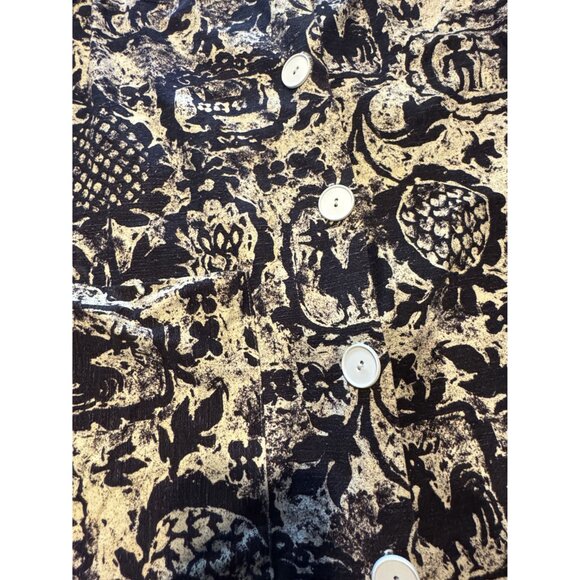 Vintage Sleeveless Small Dress Exclusive Brookhaven Print 50's 60's Button Down - Picture 7 of 10